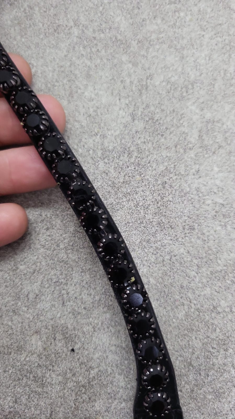 All In Black Preciosa Rhinestone Browband