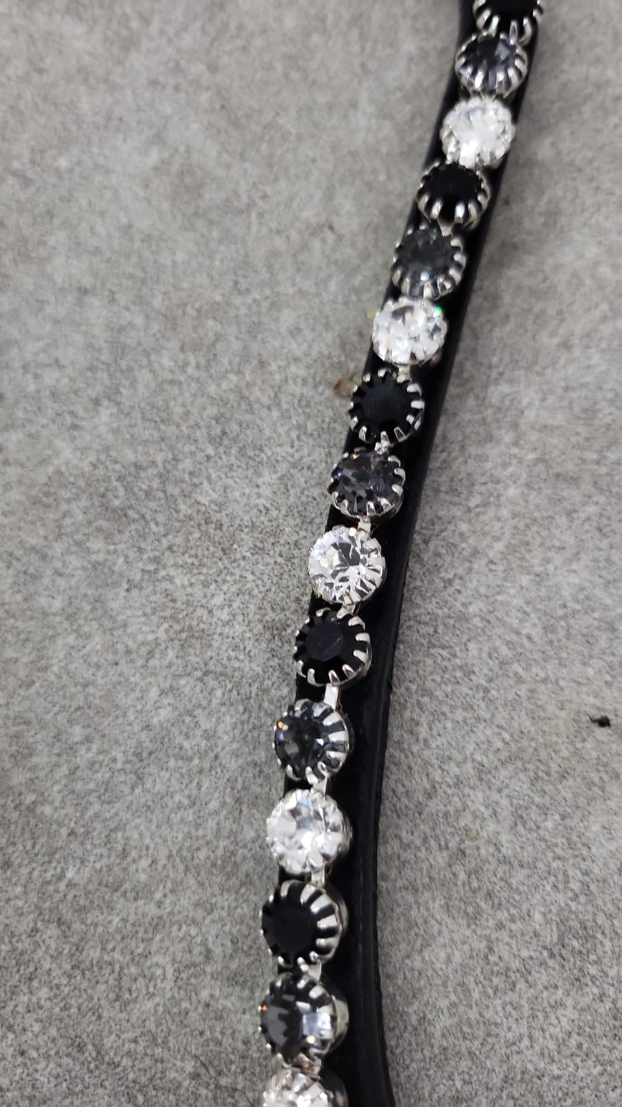 Jet Black–Crystal Clear–Crystal  NightFall Preciosa Rhinestones Browband