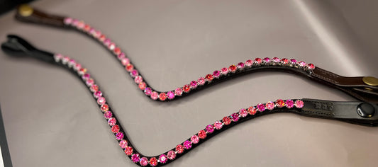 Fushia, Rose & Indian Pink Preciosa Rhinestone Browband