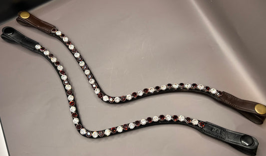 Luxury Burgundy & Crystal Clear Browband