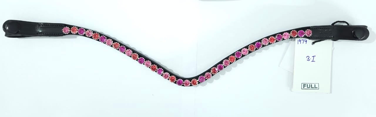 Fushia, Rose & Indian Pink Preciosa Rhinestone Browband