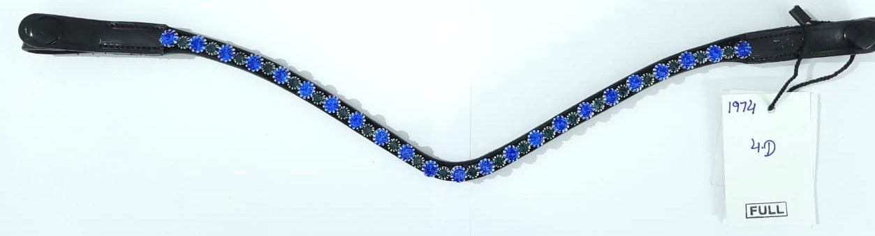 Sapphire Blue & Navy Preciosa Rhinestone Browband