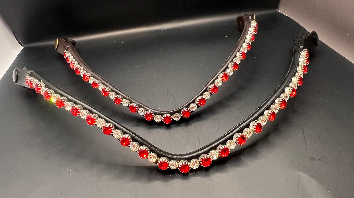 Lava Red & Clear Browband