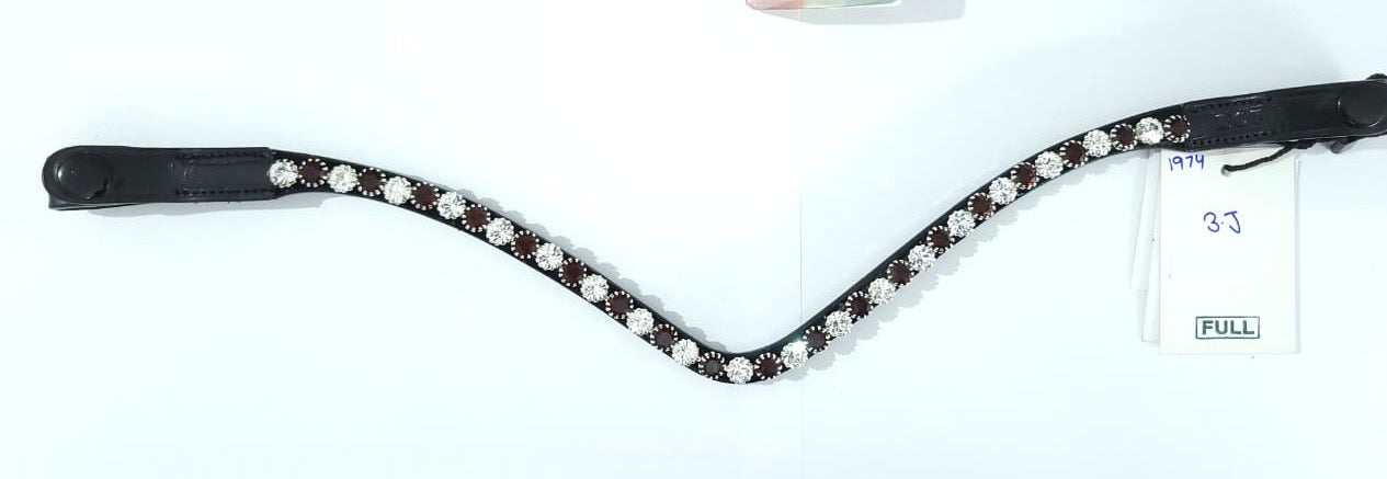 Luxury Burgundy & Crystal Clear Browband