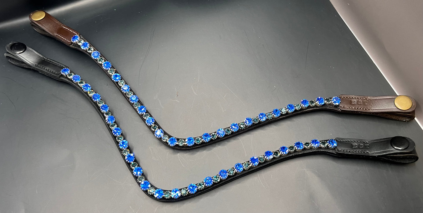 Sapphire Blue & Navy Preciosa Rhinestone Browband