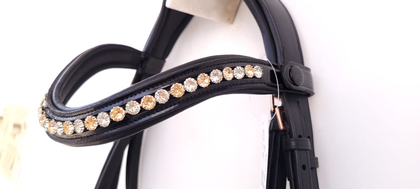 Classic Rose Gold & Black Bridle