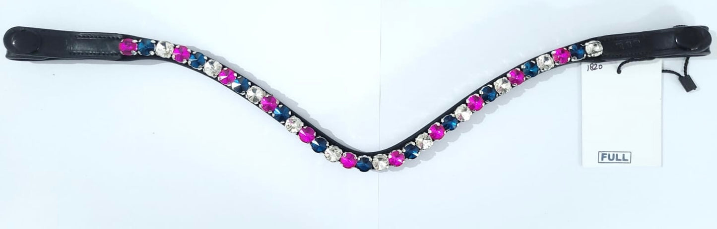 Blue Zircon, Fuchsia & Clear 10mm