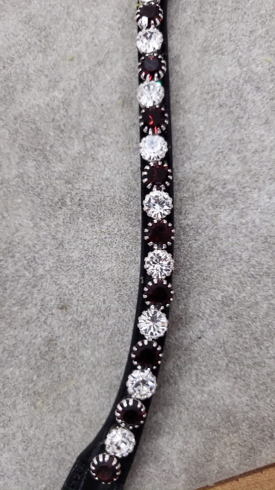 Luxury Burgundy & Crystal Clear Browband