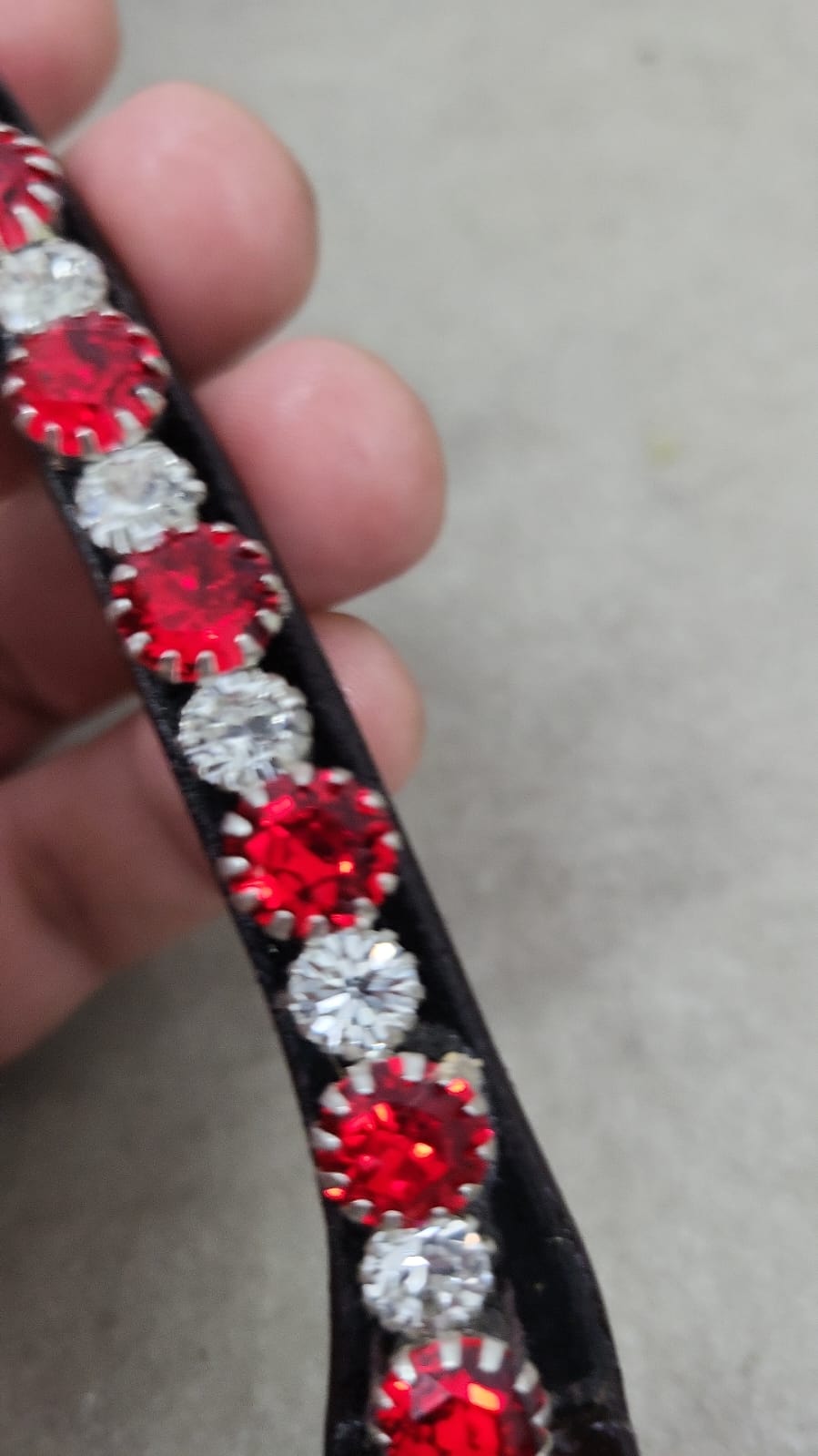 Lava Red & Clear Browband