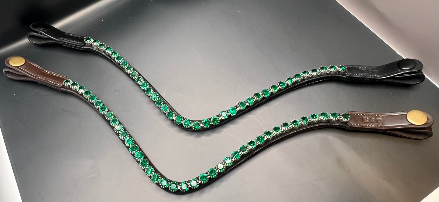 Green Emerald Preciosa Rhinestone Browband